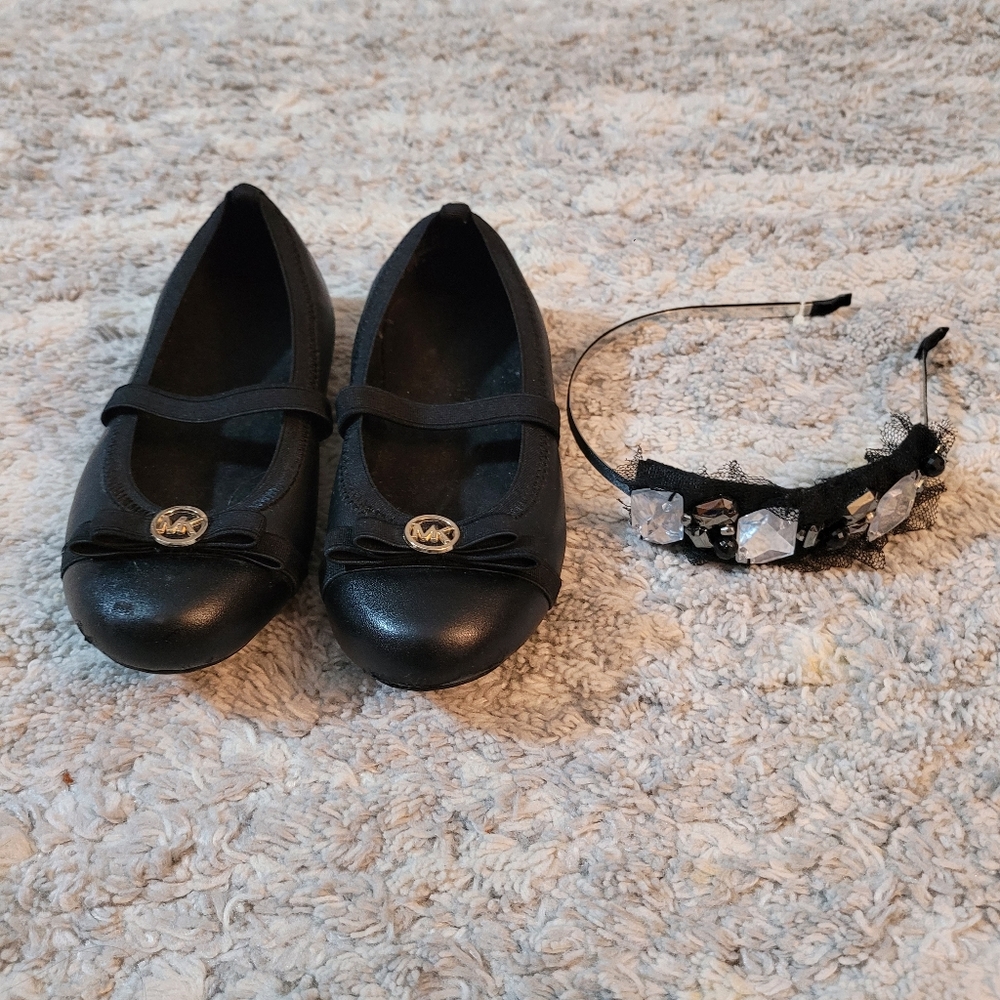 Michael Kors black shoes and head band.